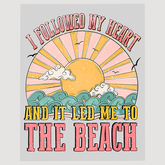 Heart to Beach Quote DTF Transfer for Casual Wear